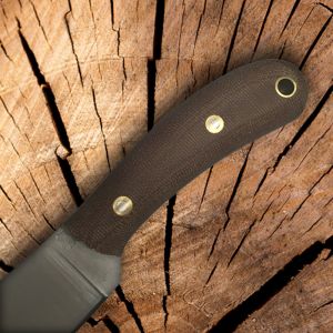 LT Wright Handcrafted Knives Camp MUK Flat Brown Matte Fixed Blade Knife